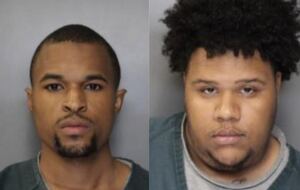 Cameron Isaac, left, and Ninimbe Mitchell, right, are on trial as they face first- and second-degree murder charges in connection to the death of Syracuse University student Xiaopeng 