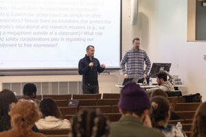 At its Wednesday meeting, Syracuse University's Graduate Student Organization discussed free speech and academic freedom as the university works to create the 